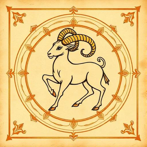 Aries (Mesha) rashi symbol