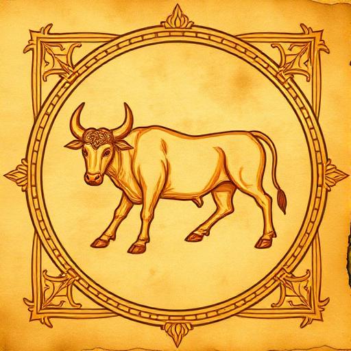 Taurus (Vrishabha) rashi symbol